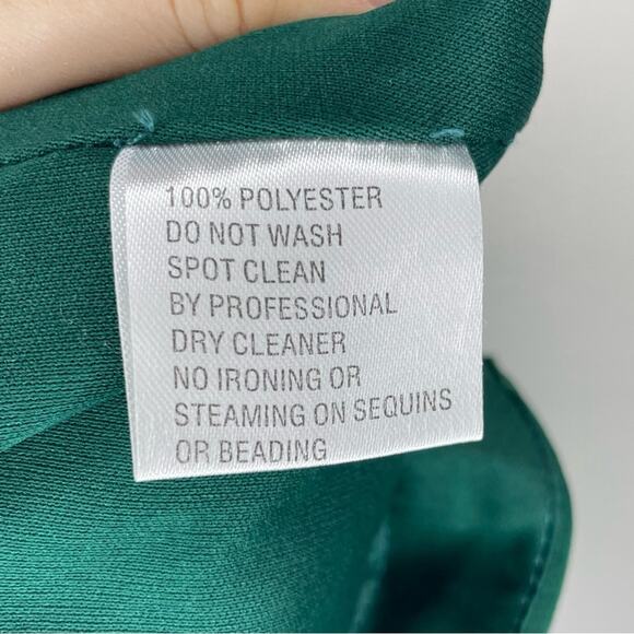 NWT New Mac Duggal One-Shoulder Asymmetric Cocktail Dress in Emerald Size 14 - Picture 10 of 12